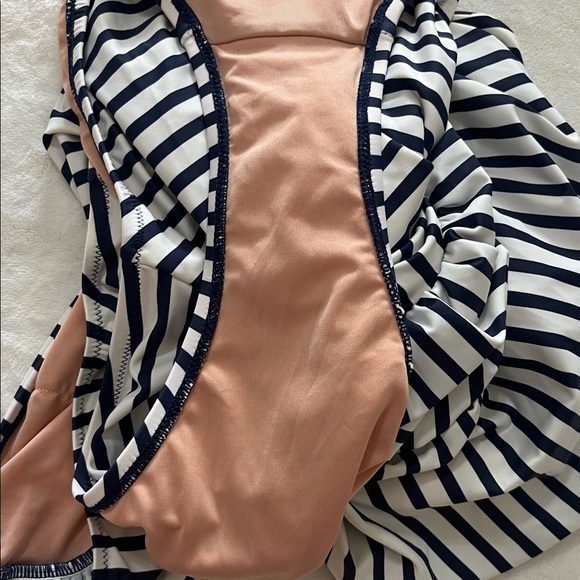 J. Crew Navy and White Striped Swimsuit - Picture 7 of 7